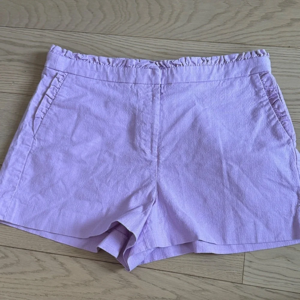 J.Crew Lilac Ruffle Trim Shorts – Size 14